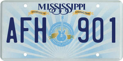 MS license plate AFH901