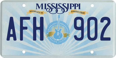 MS license plate AFH902