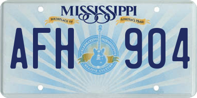 MS license plate AFH904