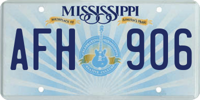 MS license plate AFH906