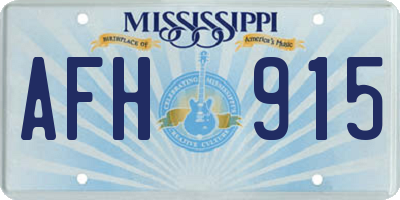 MS license plate AFH915