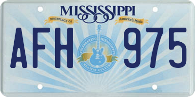 MS license plate AFH975