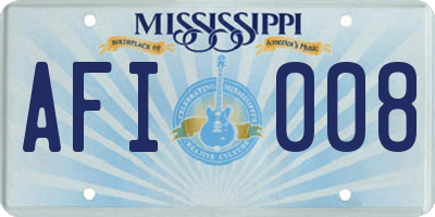 MS license plate AFI008