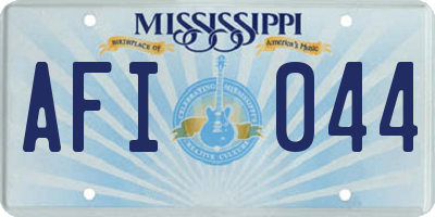 MS license plate AFI044