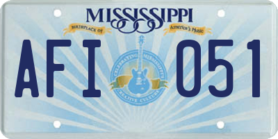 MS license plate AFI051
