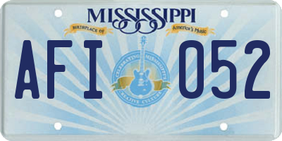 MS license plate AFI052