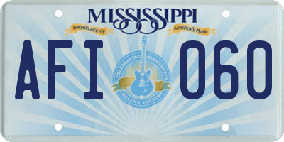 MS license plate AFI060
