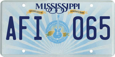MS license plate AFI065