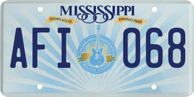 MS license plate AFI068