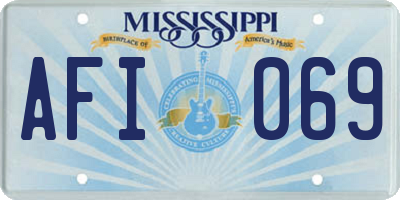 MS license plate AFI069