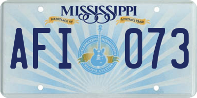 MS license plate AFI073