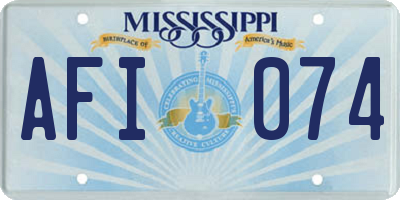 MS license plate AFI074