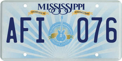 MS license plate AFI076