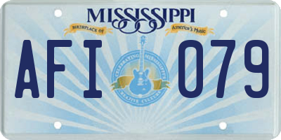 MS license plate AFI079