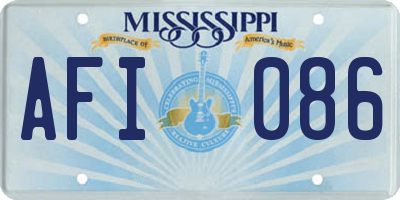 MS license plate AFI086