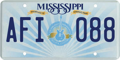 MS license plate AFI088