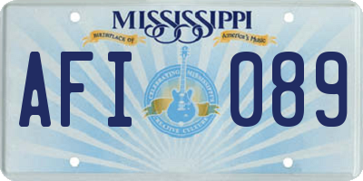 MS license plate AFI089