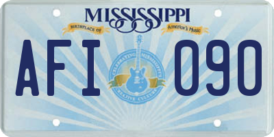 MS license plate AFI090
