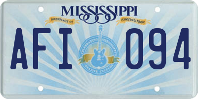 MS license plate AFI094