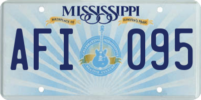 MS license plate AFI095