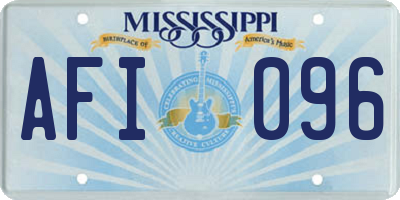 MS license plate AFI096