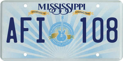 MS license plate AFI108