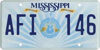 MS license plate AFI146