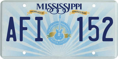 MS license plate AFI152