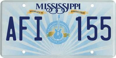 MS license plate AFI155