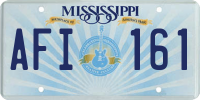 MS license plate AFI161