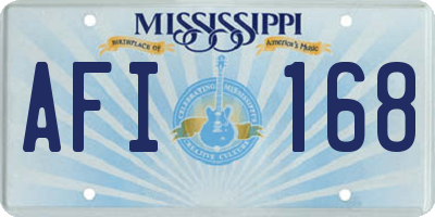 MS license plate AFI168