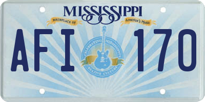MS license plate AFI170