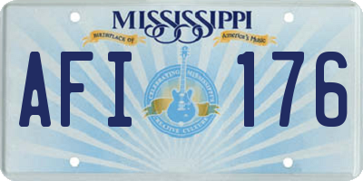 MS license plate AFI176