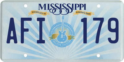 MS license plate AFI179