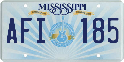 MS license plate AFI185