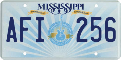 MS license plate AFI256