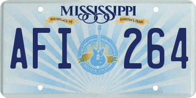 MS license plate AFI264
