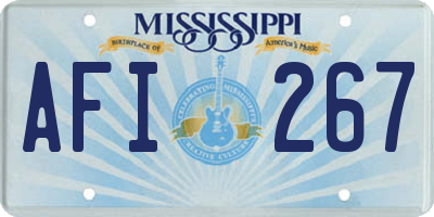 MS license plate AFI267