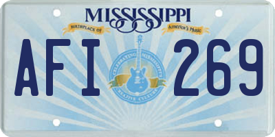 MS license plate AFI269