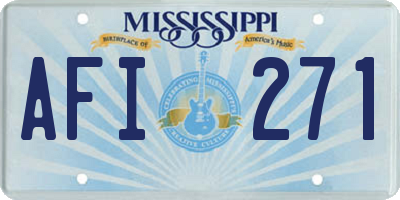 MS license plate AFI271
