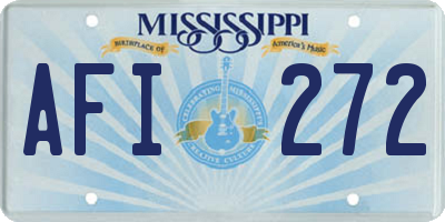 MS license plate AFI272