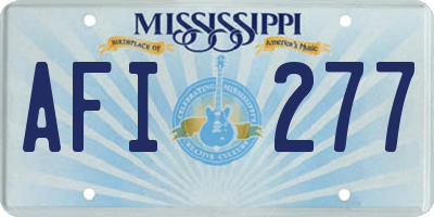 MS license plate AFI277