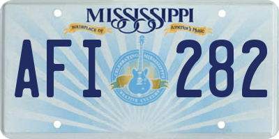MS license plate AFI282