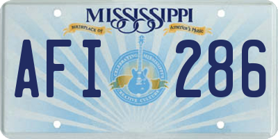 MS license plate AFI286