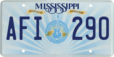 MS license plate AFI290