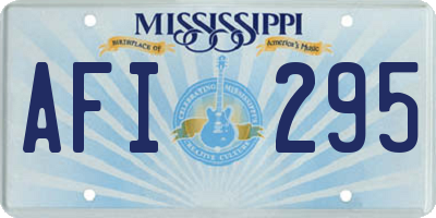 MS license plate AFI295