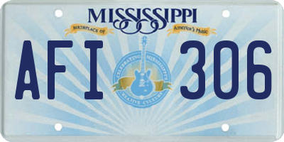 MS license plate AFI306