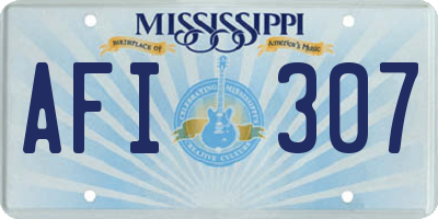 MS license plate AFI307