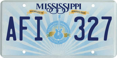 MS license plate AFI327