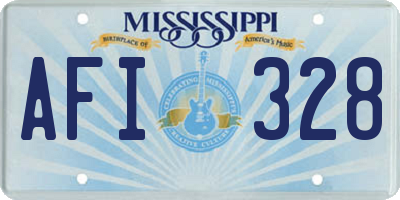 MS license plate AFI328